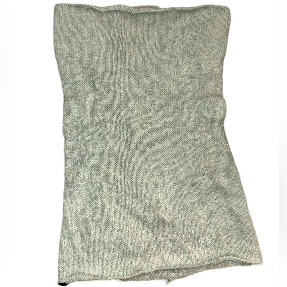 Light Blue Acrylic Knit Infinity Cozy Neck Scarf